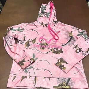 Realtree Pink Camo Hooded Pullover Sweatshirt Hoodie